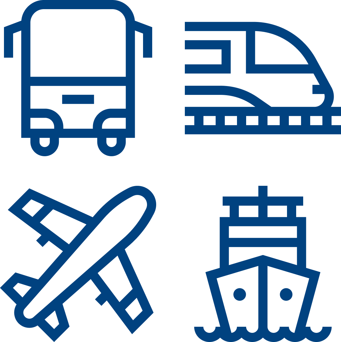 rules for air, ocean, road, and rail transport